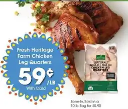 Kroger Fresh Heritage Farm Chicken Leg Quarters offer