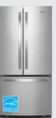 The Home Depot WHIRLPOOL 22 cu. ft. Stainless Steel French Door Refrigerator offer