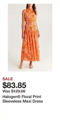 Nordstrom Halogen Floral Print Sleeveless Maxi Dress offer