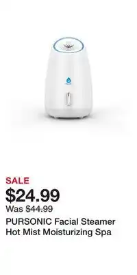 Nordstrom PURSONIC Facial Steamer Hot Mist Moisturizing Spa offer