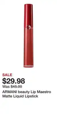 Nordstrom ARMANI beauty Lip Maestro Matte Liquid Lipstick offer