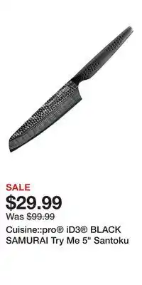 Nordstrom Cuisine::pro iD3 BLACK SAMURAI Try Me 5 Santoku offer