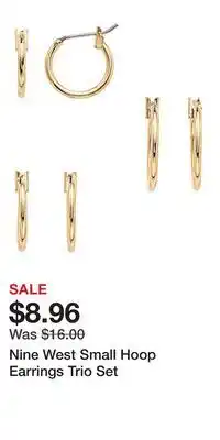 Kohl's Nine West Small Hoop Earrings Trio Set offer