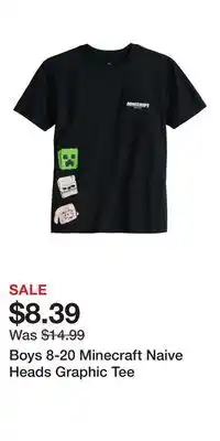 Kohl's Boys 8-20 Minecraft Naive Heads Graphic Tee offer