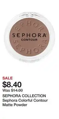 Kohl's SEPHORA COLLECTION Sephora Colorful Contour Matte Powder offer