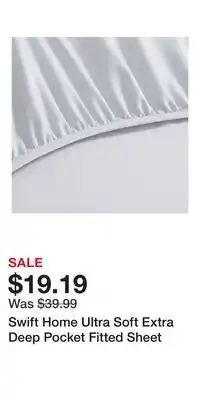 Kohl's Swift Home Ultra Soft Extra Deep Pocket Fitted Sheet offer