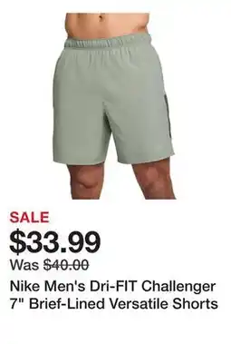 Dick's Sporting Goods Nike Men's Dri-FIT Challenger 7 Brief-Lined Versatile Shorts offer