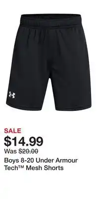 Kohl's Boys 8-20 Under Armour Tech Mesh Shorts offer