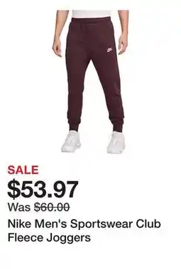 Dick's Sporting Goods Nike Men's Sportswear Club Fleece Joggers offer