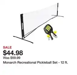 Dick's Sporting Goods Monarch Recreational Pickleball Set - 12 ft offer