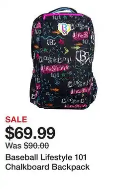 Dick's Sporting Goods Baseball Lifestyle 101 Chalkboard Backpack offer