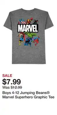 Kohl's Boys 4-12 Jumping Beans Marvel Superhero Graphic Tee offer