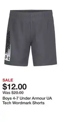 Kohl's Boys 4-7 Under Armour UA Tech Wordmark Shorts offer