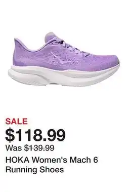 Dick's Sporting Goods HOKA Women's Mach 6 Running Shoes offer