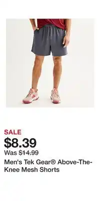 Kohl's Men's Tek Gear Above-The-Knee Mesh Shorts offer