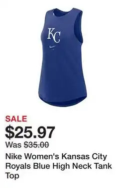 Dick's Sporting Goods Nike Women's Kansas City Royals Blue High Neck Tank Top offer
