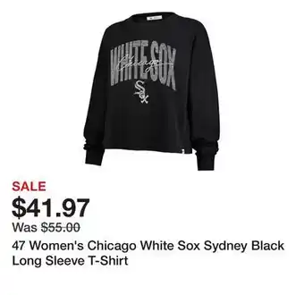 Dick's Sporting Goods 47 Women's Chicago White Sox Sydney Black Long Sleeve T-Shirt offer