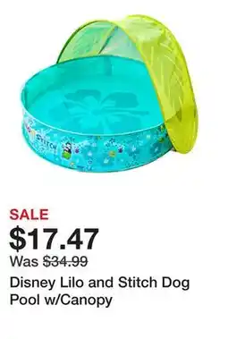 Petsmart Disney Lilo and Stitch Dog Pool w/Canopy offer