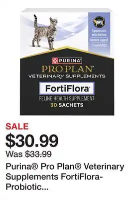 Petsmart Purina Pro Plan Veterinary Supplements FortiFlora-Probiotic Powder Supplement for Cats - 30 Count offer