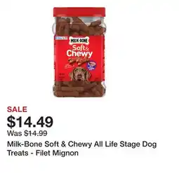 Petsmart Milk-Bone Soft & Chewy All Life Stage Dog Treats - Filet Mignon offer