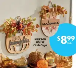 Aldi Kirkton house circle sign offer