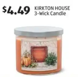 Aldi Kirkton house 3-wick candle offer
