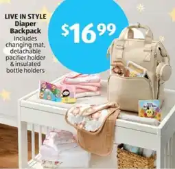 Aldi Diaper backpack offer
