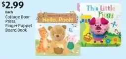Aldi Cottage door press finger puppet board book offer