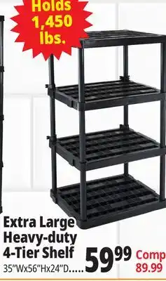 Ocean State Job Lot Extra Large Heavy Duty 4 Shelf offer