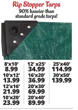 Ocean State Job Lot Rip Stopper Tarps offer