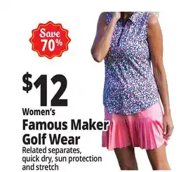 Ocean State Job Lot Women's Famous Maker Golf Wear offer