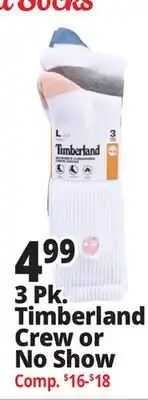 Ocean State Job Lot 3 Pk. Timberland Crew or No Show offer