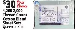 Ocean State Job Lot 1,200 - 2,000 Thread Count Cotton Blend Sheet Sets offer