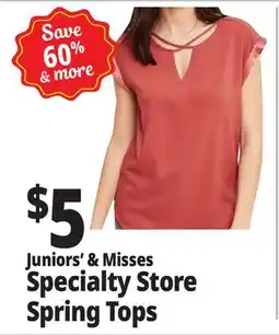 Ocean State Job Lot Juniors' & Misses Specialty Store Spring Tops offer
