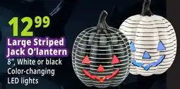 Ocean State Job Lot Large Striped Jack O'lantern offer
