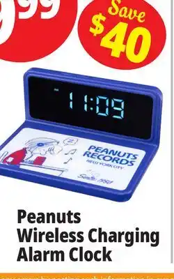 Ocean State Job Lot Peanuts Wireless Charging Alarm Clock offer