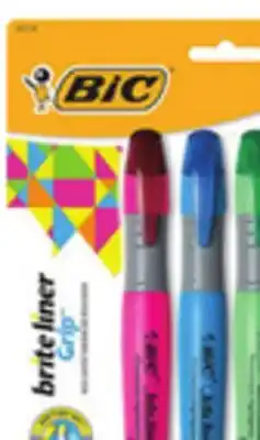 Ocean State Job Lot BIC Brite Liner Grip Highlighters 4-Piece offer