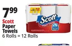 Ocean State Job Lot Scott Choose-A-Size Double Roll Paper Towels 6 Count offer
