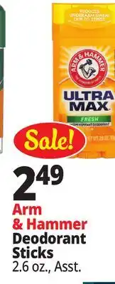 Ocean State Job Lot Arm & Hammer Deodorant Sticks offer
