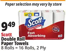 Ocean State Job Lot Scott Double Roll Paper Towels offer