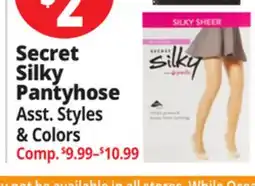 Ocean State Job Lot Secret Silky Pantyhose offer