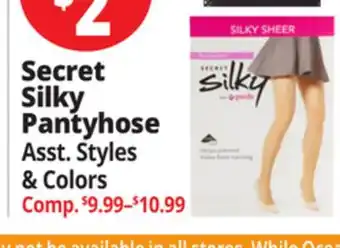 Ocean State Job Lot Secret Silky Pantyhose offer