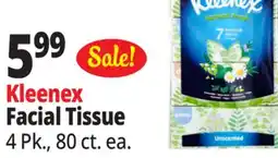 Ocean State Job Lot Kleenex Natural Fresh Unscented Tissues 4 Pack offer