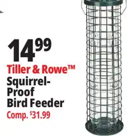 Ocean State Job Lot Tiller & Rowe Squirrel Proof Bird Feeder offer