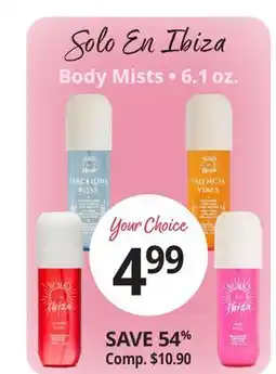 Ocean State Job Lot Solo En Ibiza Body Mist offer