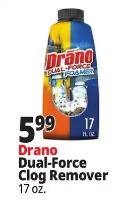 Ocean State Job Lot Drano Dual-Force Clog Remover offer