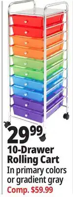 Ocean State Job Lot Leader 10-Drawer Rolling Cart offer