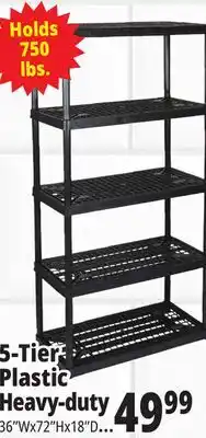 Ocean State Job Lot Maxit 4-Tier Plastic Shelving Unit 48 offer
