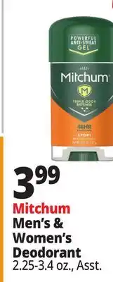 Ocean State Job Lot Mitchum Men's & Women's Deodorant offer