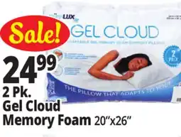 Ocean State Job Lot 2 Pk. Gel Cloud Memory Foam 20x26 offer